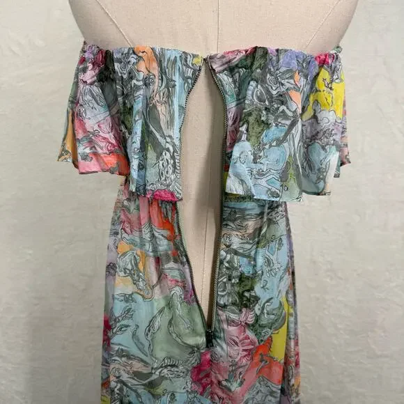 NWT Alice + Olivia Tempie Dress Lola's Dream Silk Wedding Guest Formal Size 8 - Picture 9 of 16